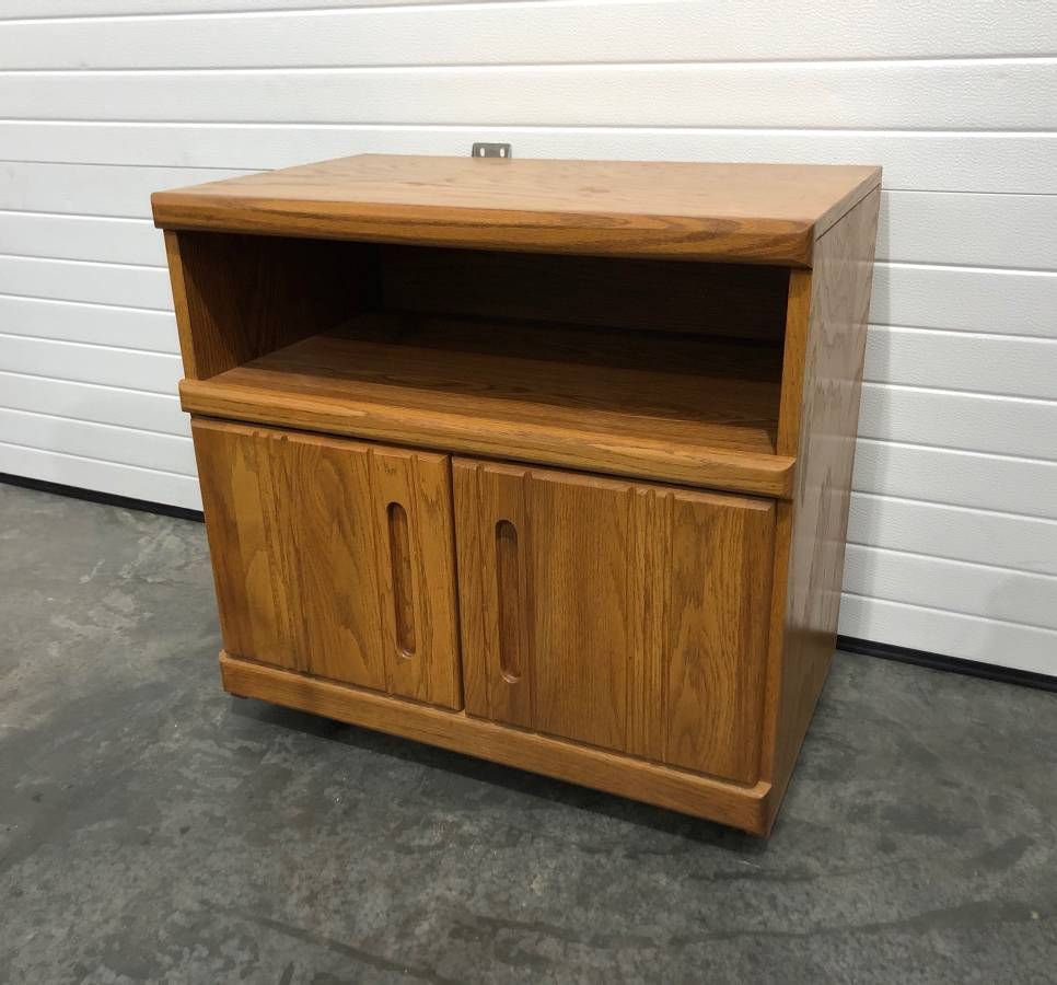 Solid Oak Flat Screen Tv Stand On Casters – Creative Bargains With Regard To Unique Tv Stands For Flat Screens (View 13 of 15)
