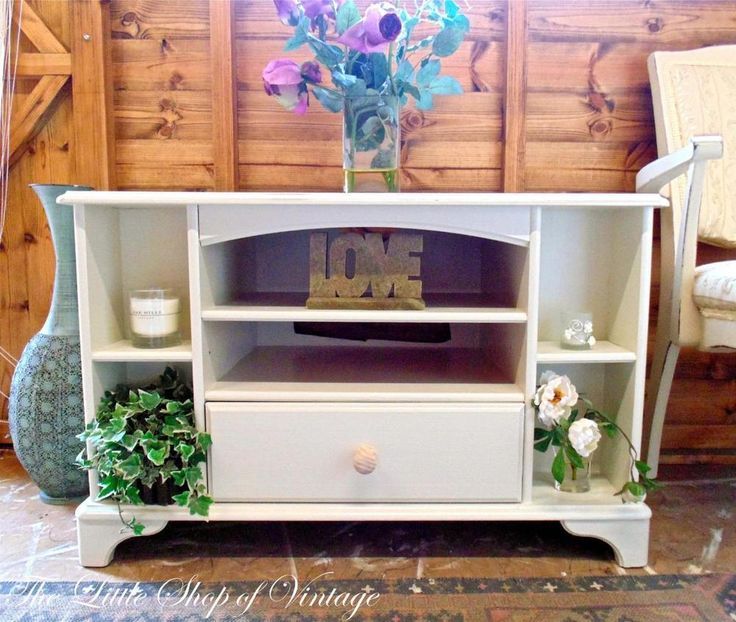 Solid Pine Corner Tv Unit Cupboard Cabinet Painted Shabby With Regard To Shabby Chic Corner Tv Unit (Photo 4 of 15)