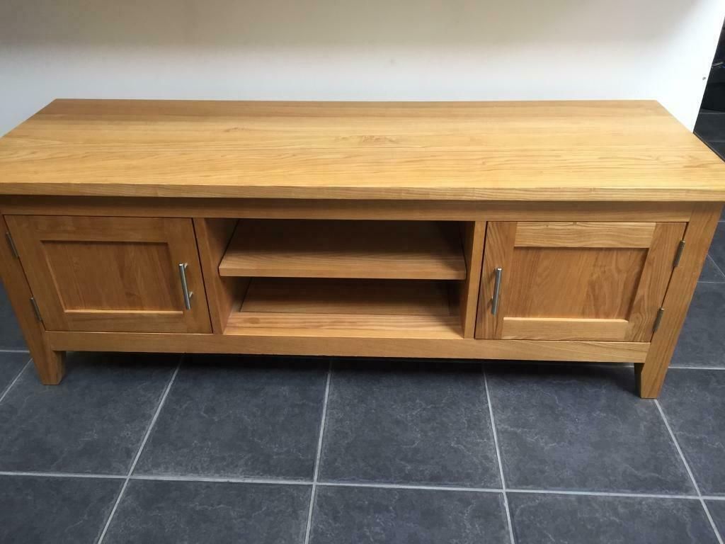 Solid Pine Tv Stand And Cabinets | In Milton Keynes Throughout Hard Wood Tv Stands (View 4 of 15)