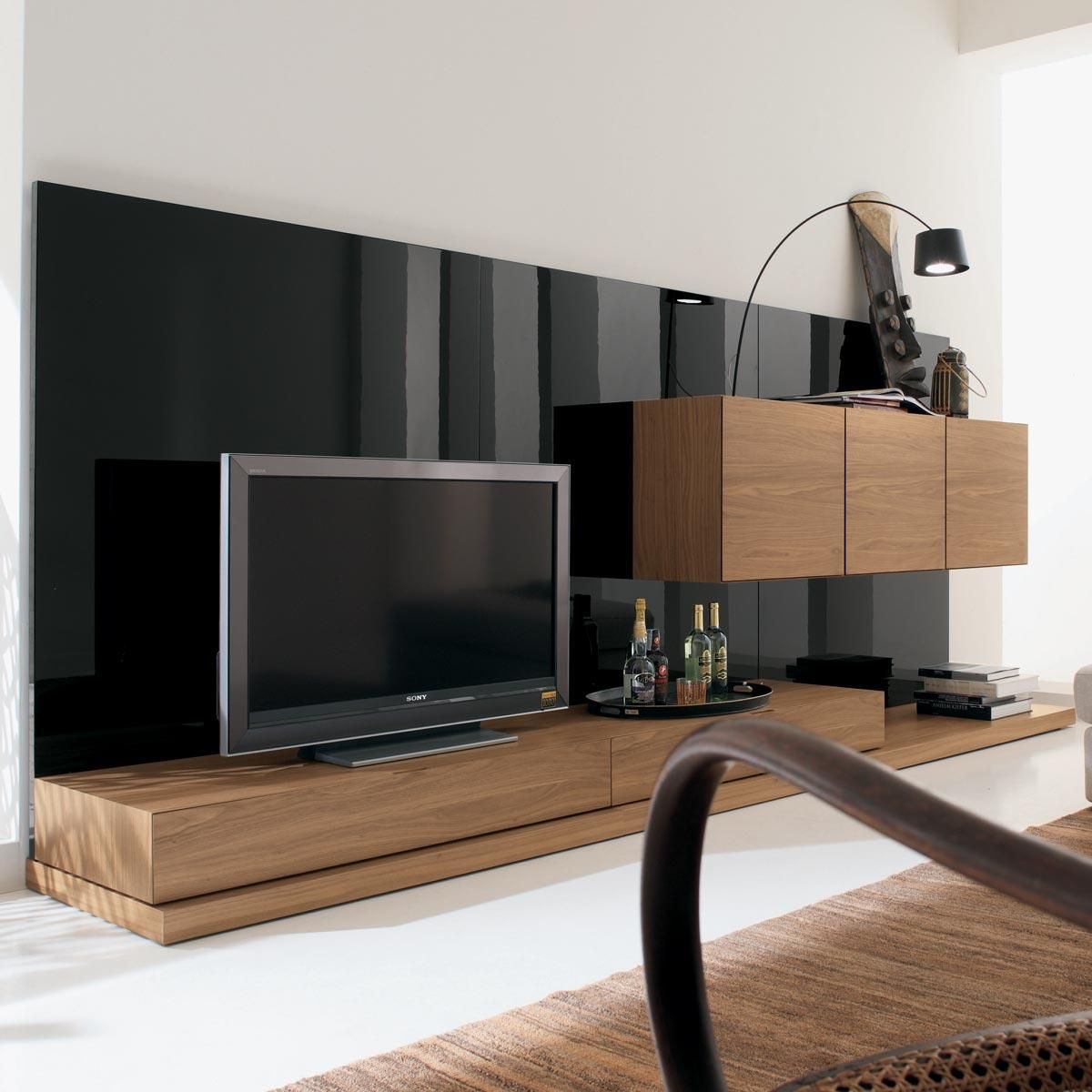 Solid Wood Tv Stand Also Long Tv Stand And Black Wall Regarding Long Oak Tv Stands (View 7 of 15)