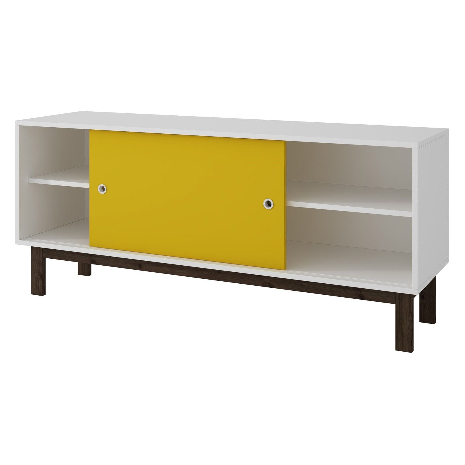 Solna Splayed Leg Tv Stand In White And Yellow. – Walmart With Yellow Tv Stands (Photo 11 of 15)