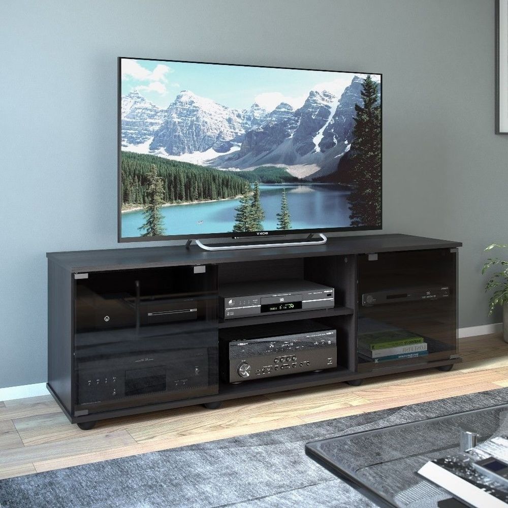 Sonax Fiji Ravenwood Black 60 Inch Entertainment Center Within Modern Tv Stands For 60 Inch Tvs (Photo 6 of 15)