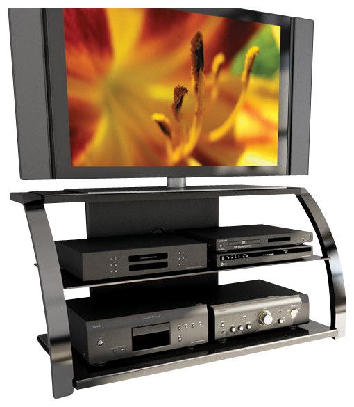 Sonax Milan 50 Inch Hd Plasma/lcd Tv Stand In Gun Metal Pertaining To Sonax Tv Stands (View 11 of 15)