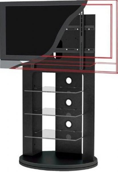 Sonax Zx 8680 Swivel Base Mounted Tv Stand For 37"  52" Tv Inside Upright Tv Stands (View 12 of 15)