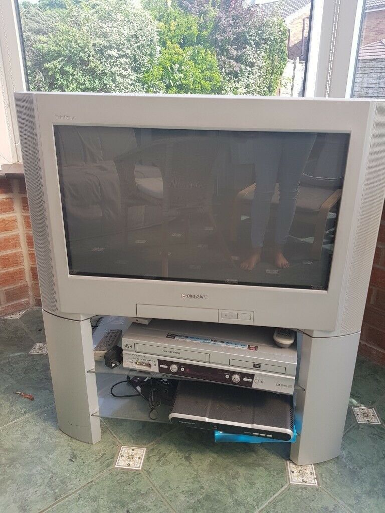 Sony Tv + Stand + Dvd/vhs Player – Free! | In Leigh Regarding Dvd Tv Stands (View 9 of 15)
