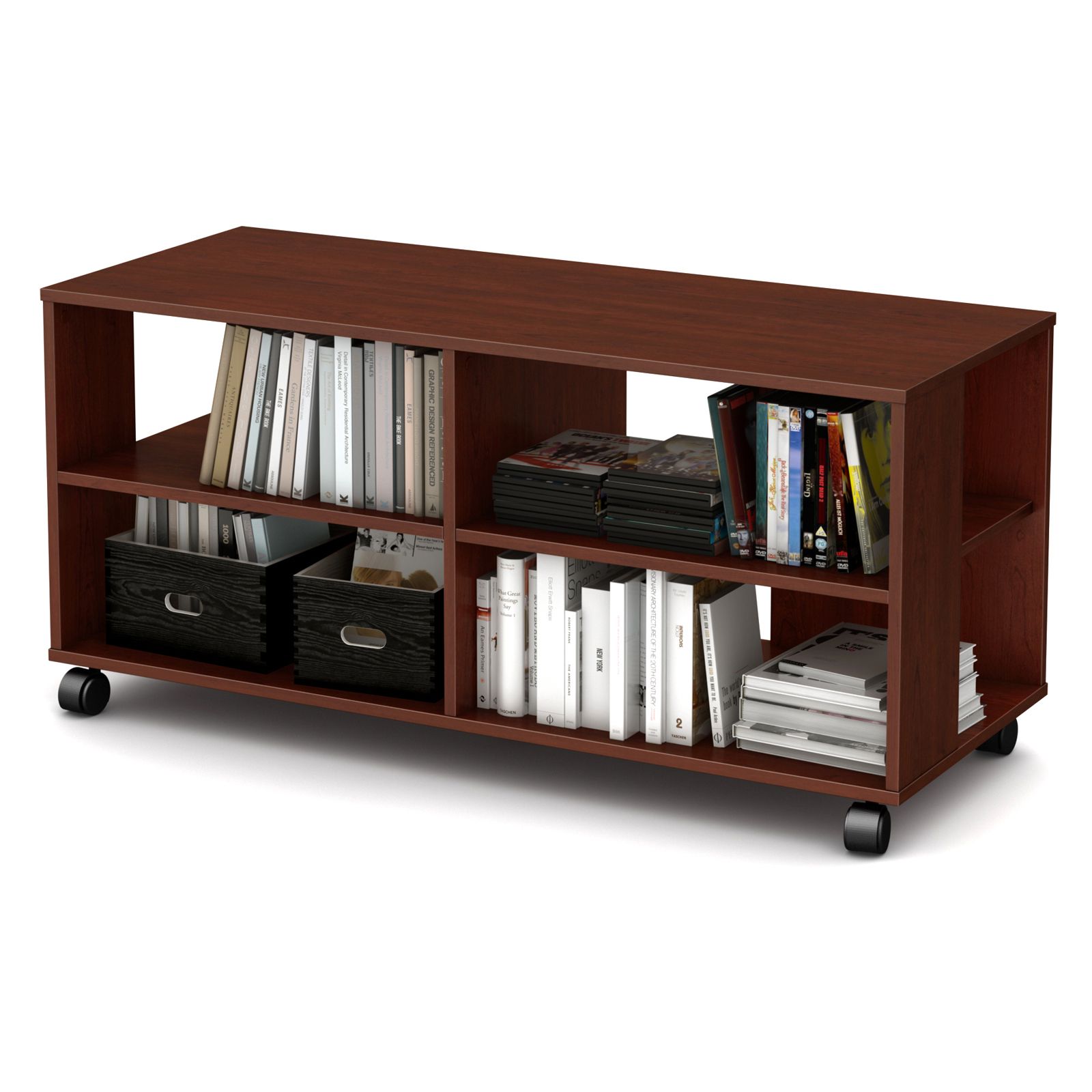South Shore Jambory Tv Stand With Casters – Tv Stands At With Regard To Modern Black Tv Stands On Wheels (View 8 of 15)