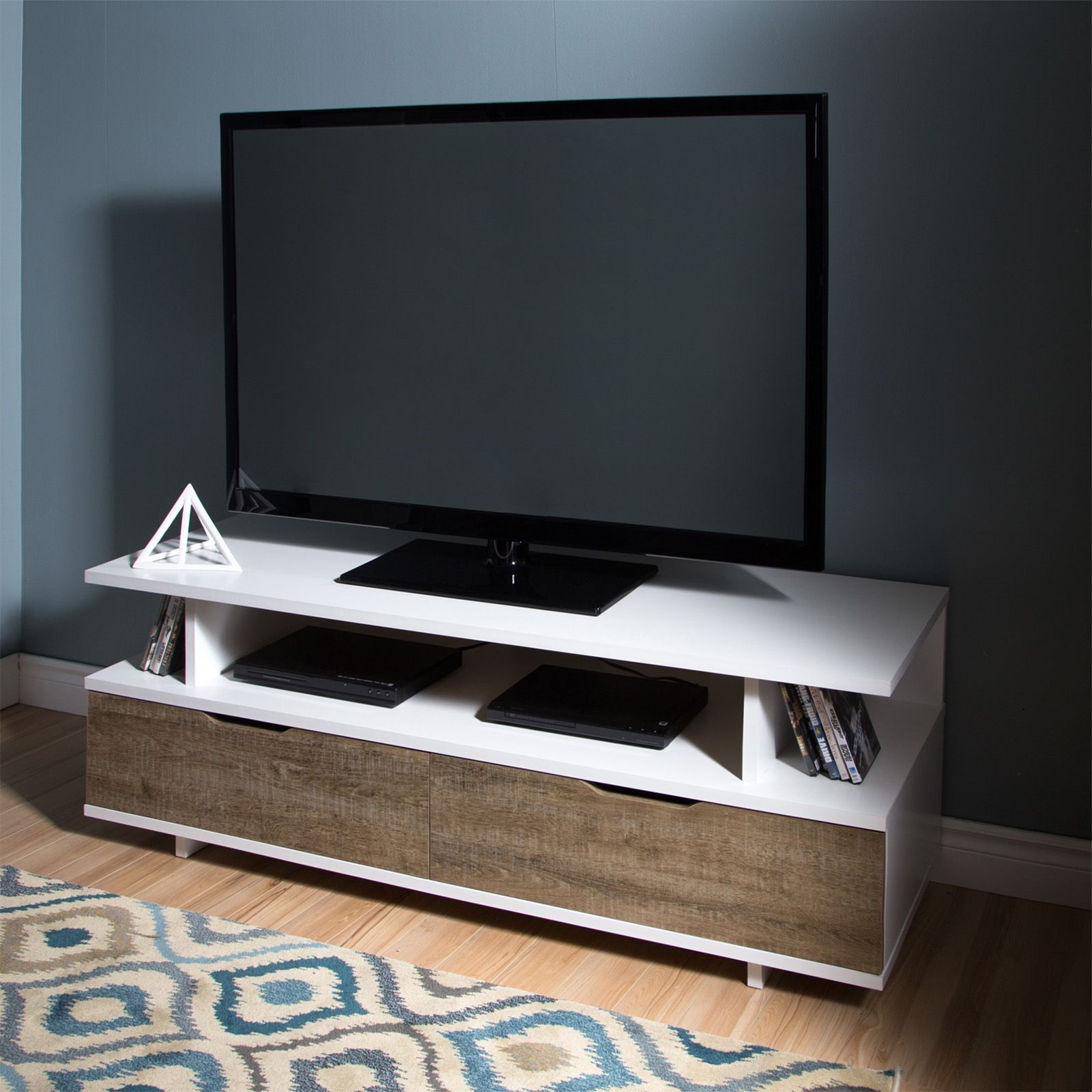 South Shore Reflekt Tv Stand – Tv Stands At Hayneedle Regarding Modern Low Tv Stands (View 4 of 15)