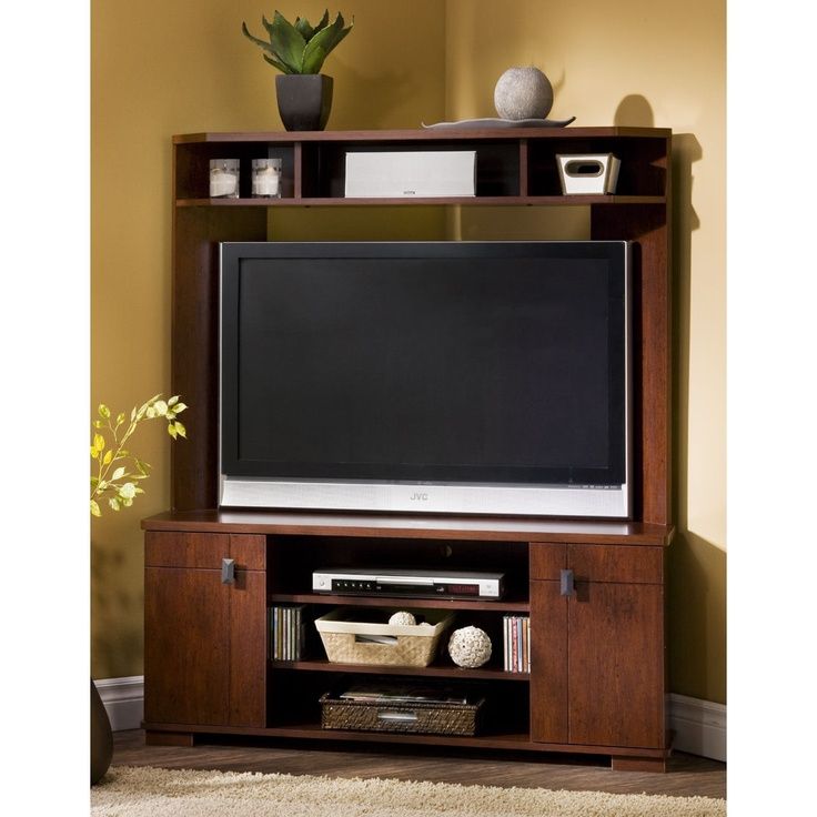 South Shore Vertex Corner 48" Tv Stand In Classic Cherry Inside Wood Corner Storage Console Tv Stands For Tvs Up To 55" White (Photo 4 of 15)
