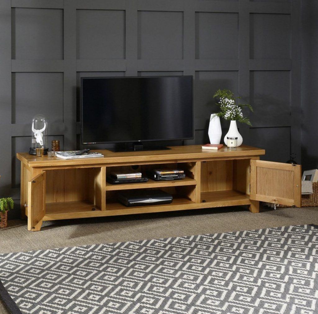Space For Everything With Our Cheshire Oak Large Pertaining To Oak Widescreen Tv Unit (View 12 of 15)
