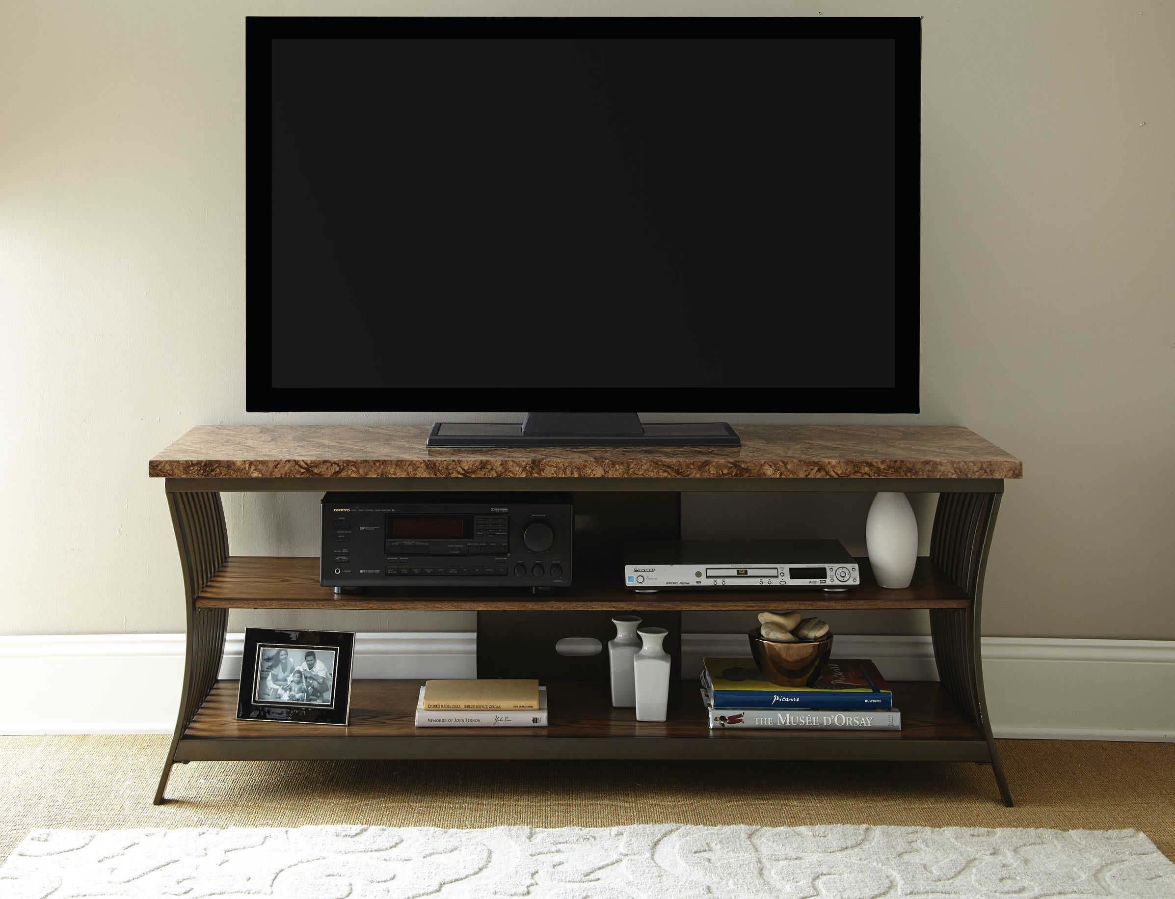 Steve Silver Collison Faux Marble Top Tv Stand | The With Classy Tv Stands (View 3 of 15)