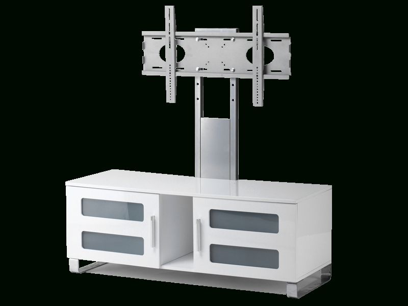 Stil Stand High Gloss White Cantilever Tv Stand Up To 50 With Regard To White Cantilever Tv Stand (View 13 of 15)
