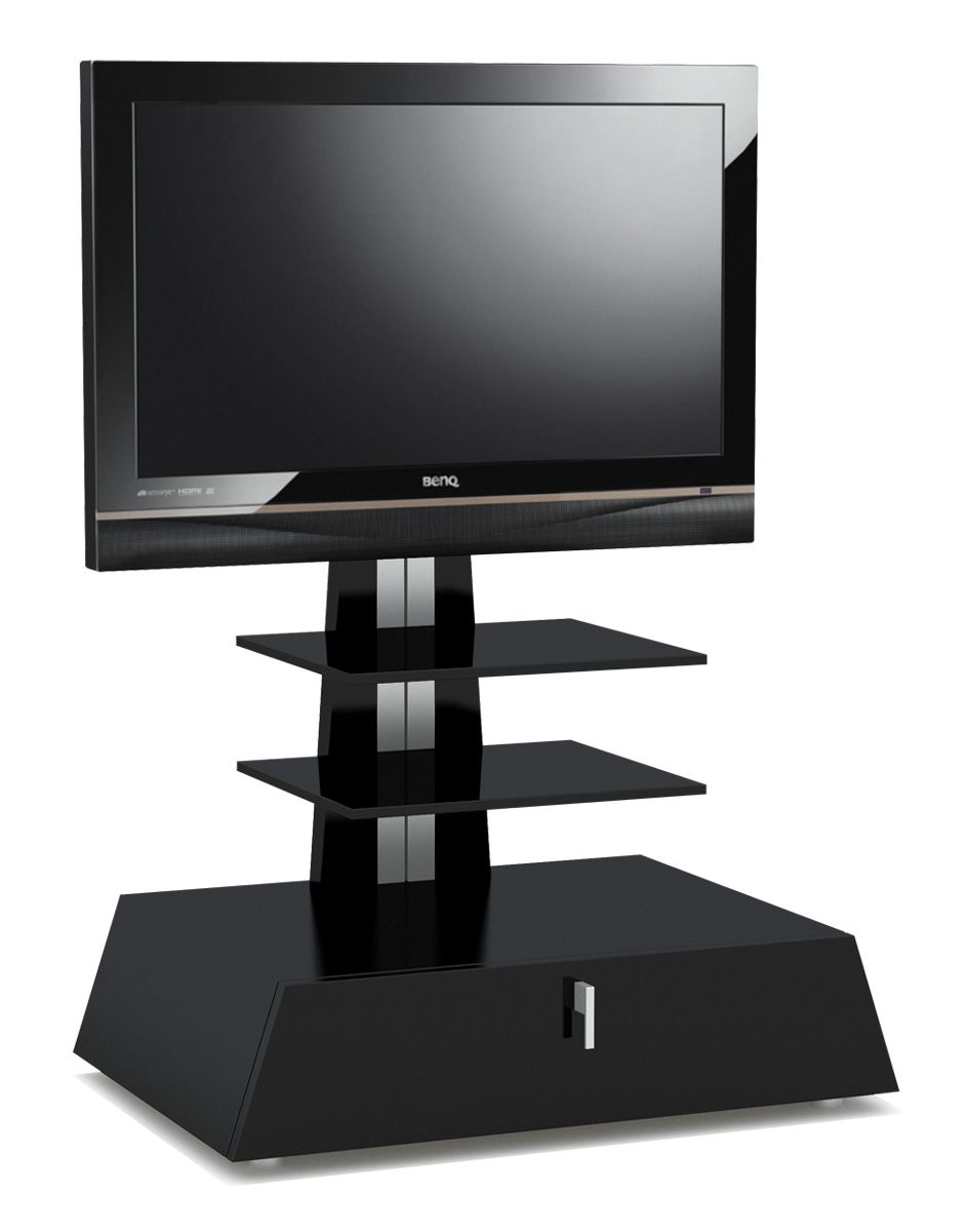 Stil Stand Stuk4060bl High Gloss Black Tv For Up To 42 Within Stil Tv Stands (Photo 14 of 15)