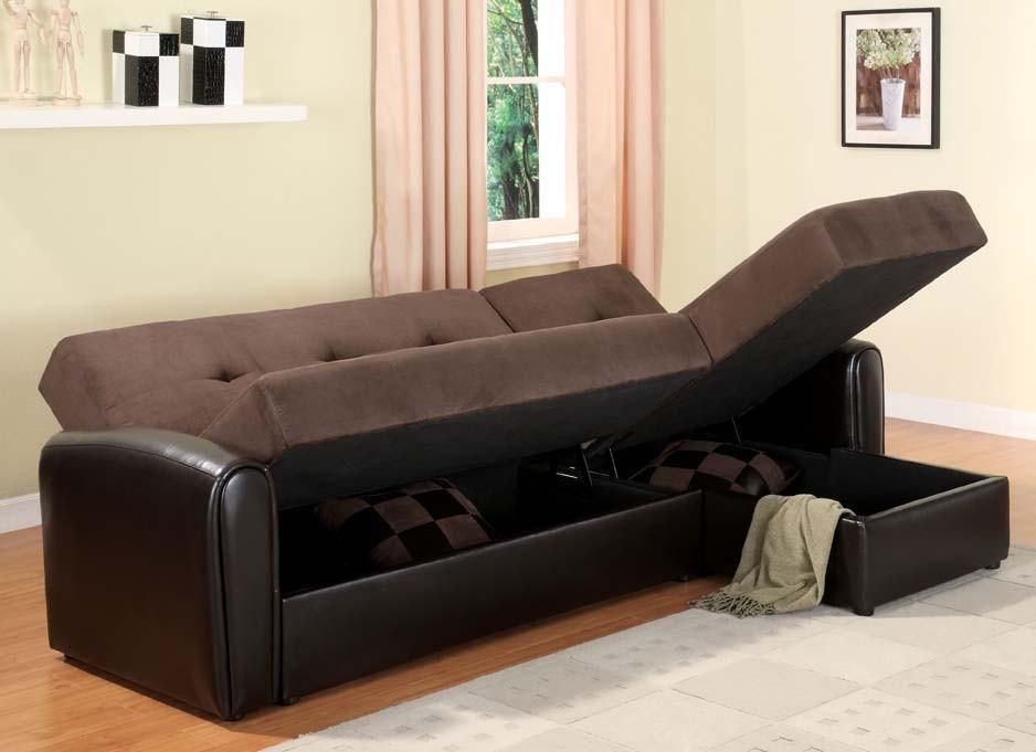 Storage Sectional Sofa Sleeper Bed With Regard To Palisades Reversible Small Space Sectional Sofas With Storage (View 15 of 15)