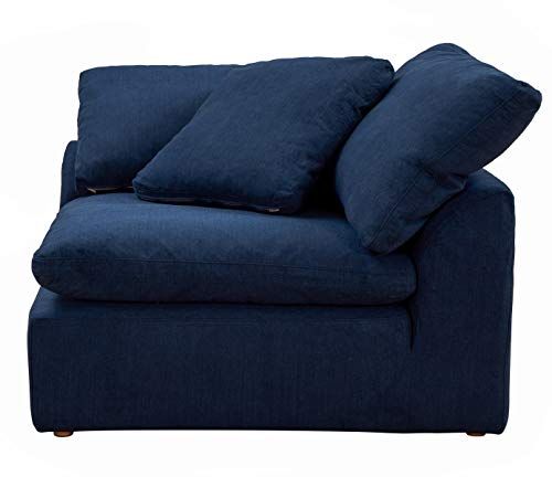 Sunset Trading Cloud Puff Sectional, 4 Piece Slipcovered L With Dream Navy 3 Piece Modular Sofas (Photo 6 of 15)