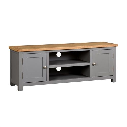 Sussex Storm Grey Widescreen Tv Unit – Up To 60" – The With Regard To Cotswold Cream Tv Stands (View 10 of 15)