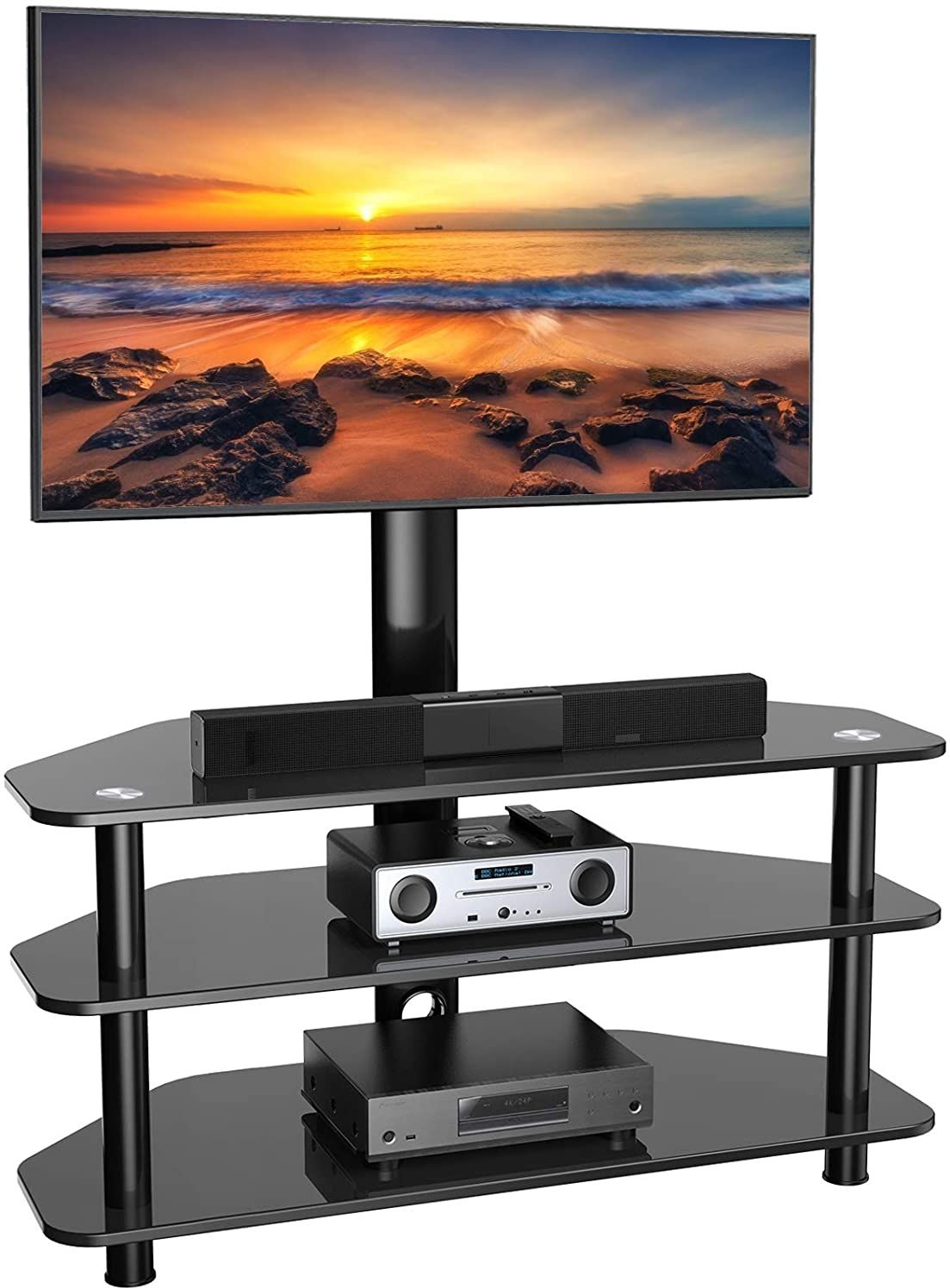 Swivel Floor Tv Stand/base For 32 65 Inch Tvs Universal Intended For 32 Inch Corner Tv Stands (View 6 of 15)