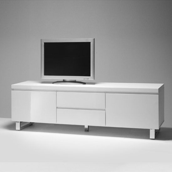 Sydney Lowboard Lcd Tv Stand In High Gloss White 19653 Pertaining To Elevated Tv Stands (Photo 15 of 15)