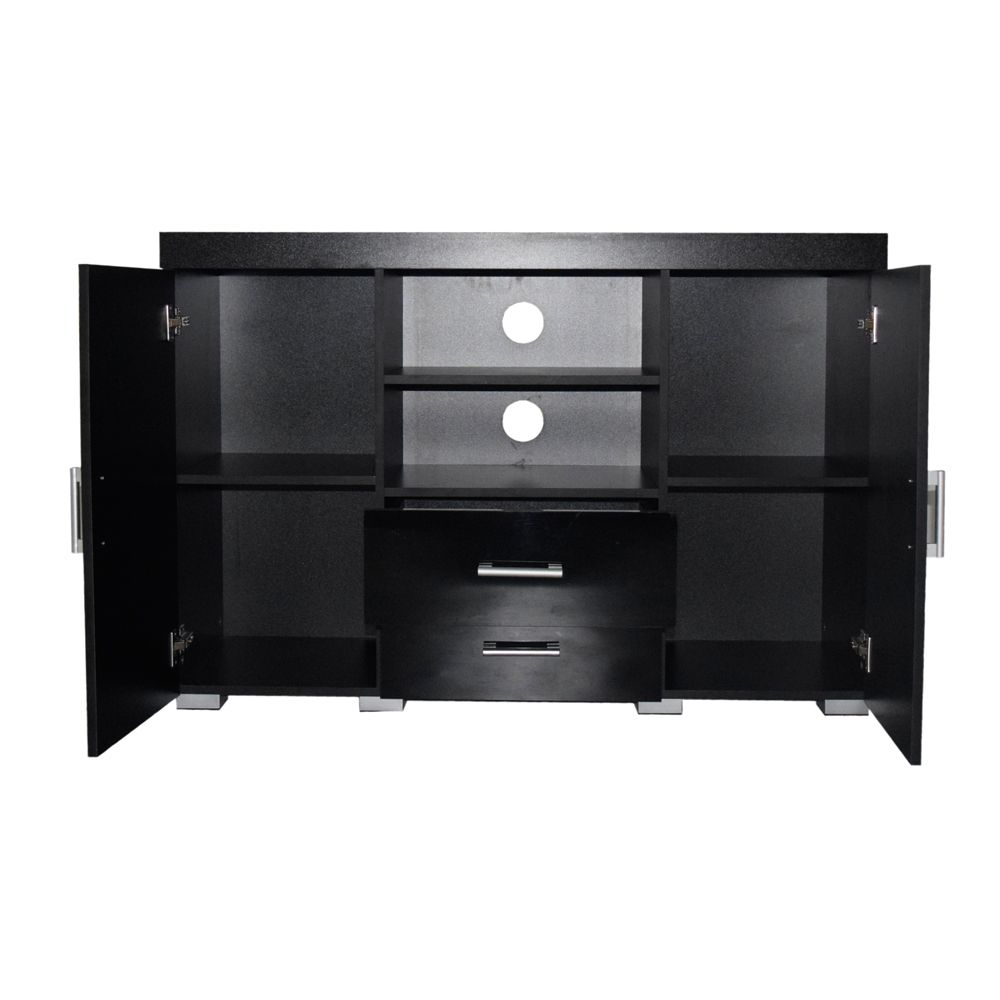 Tall Black Gloss White Tv Stand Entertainment Centre With Regard To Black Tv Stands With Drawers (View 13 of 15)