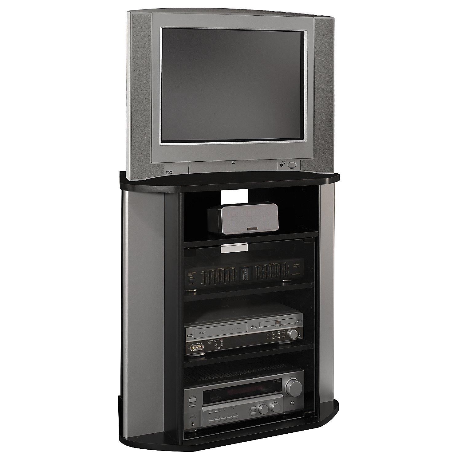 Tall Corner Tv Stand | Ojcommerce With Narrow Tv Stands For Flat Screens (View 9 of 15)