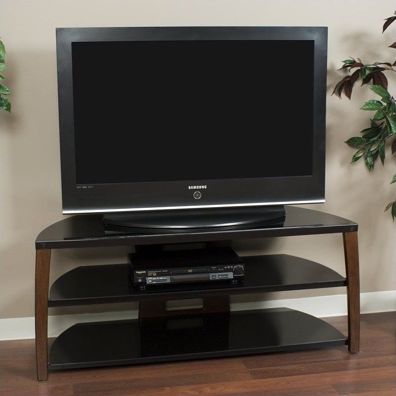 Tech Craft Monaco Series 50" Wide Tv Stand In Walnut And Within Wide Tv Stands Entertainment Center Columbia Walnut/black (View 10 of 15)