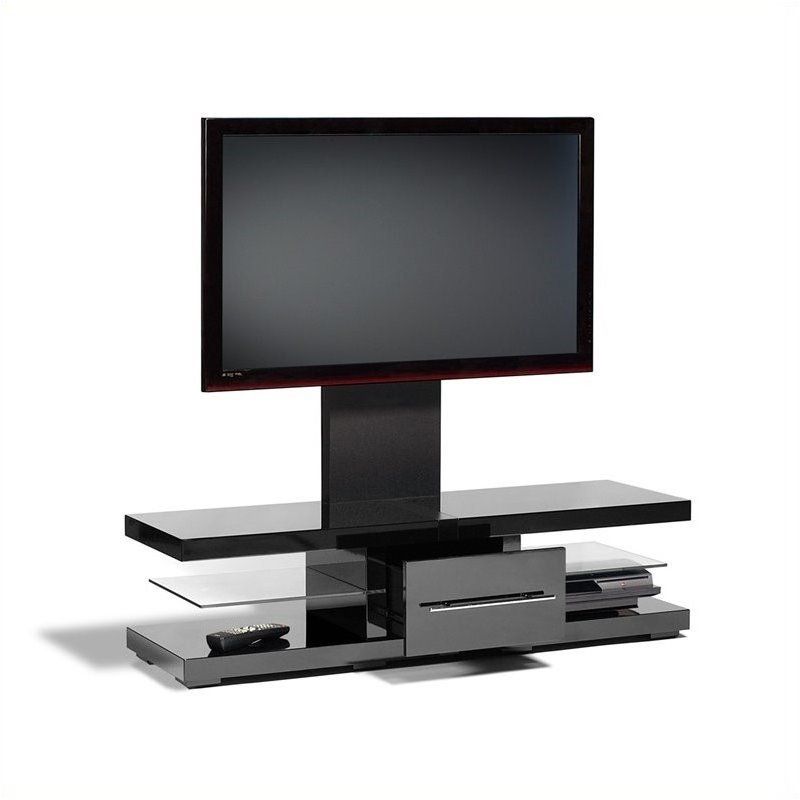 Tech Link Echo 52" Tv Stand In Black With Screen Mount Intended For Techlink Echo Ec130tvb Tv Stand (Photo 10 of 15)