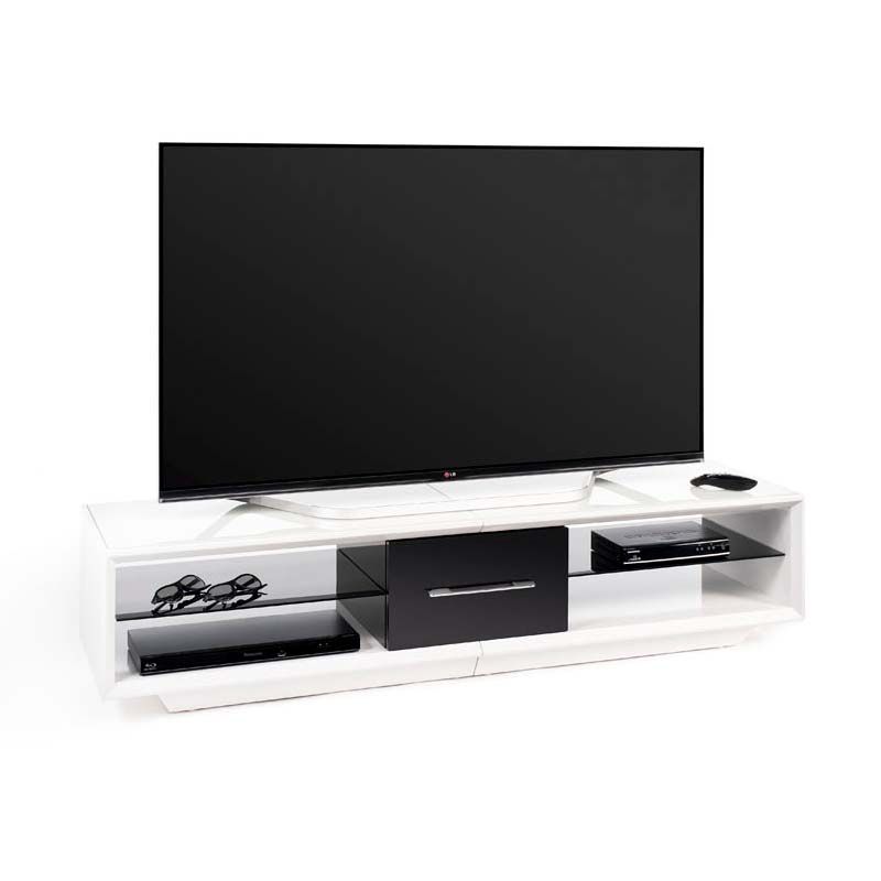 Techlink Arena Series White And Piano Black 75 In (View 9 of 15)