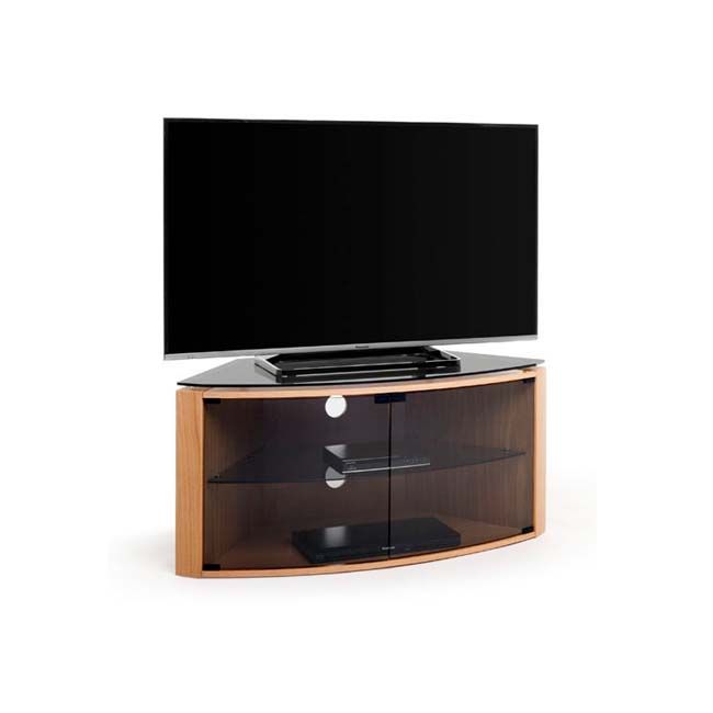 Techlink Bench Corner+ 55 Inch Tv Stand Light Oak With Throughout Corner 55 Inch Tv Stands (Photo 2 of 15)