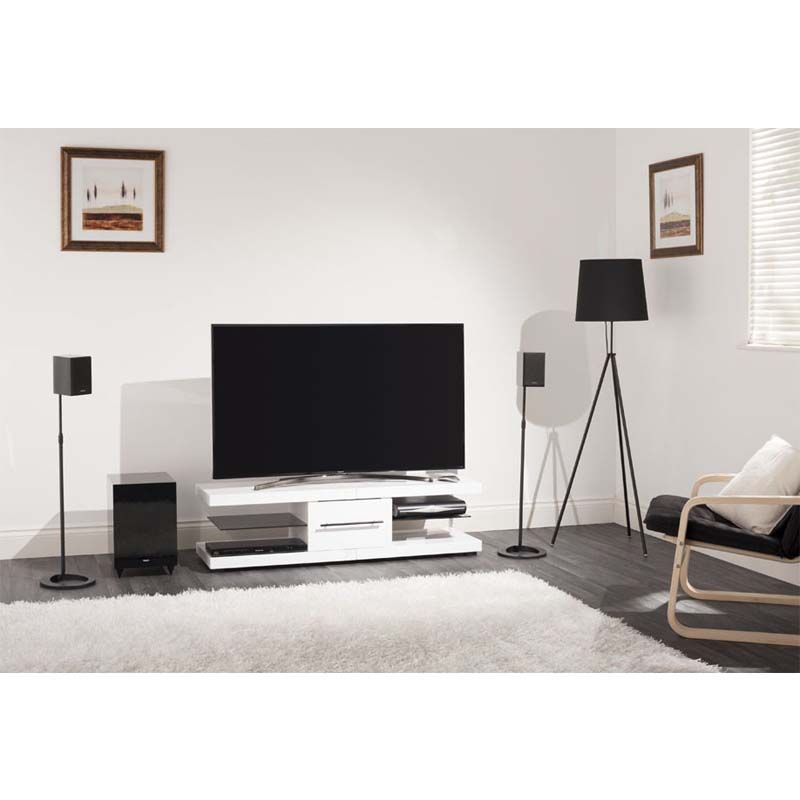 Techlink Echo Series 65 In. Tv Stand High Gloss White Ec130wt For Techlink Echo Ec130tvb Tv Stand (Photo 15 of 15)