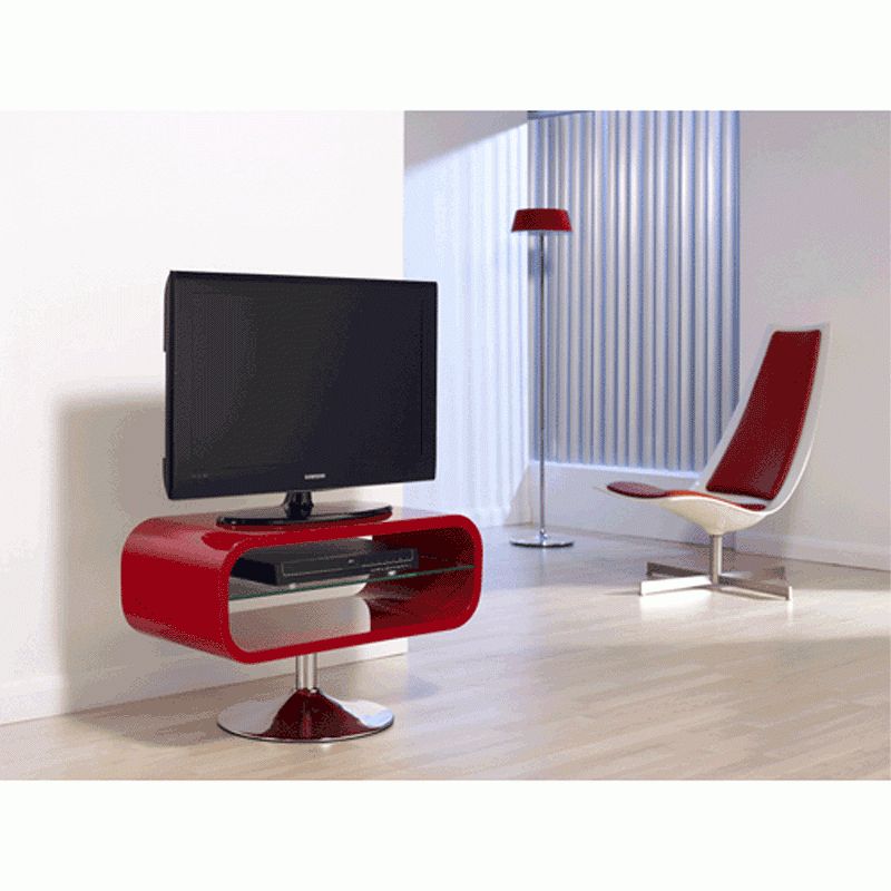 Techlink Opod Modern Tv Stand For Flat Screens Up To 37 In With Regard To Red Tv Units (View 7 of 15)