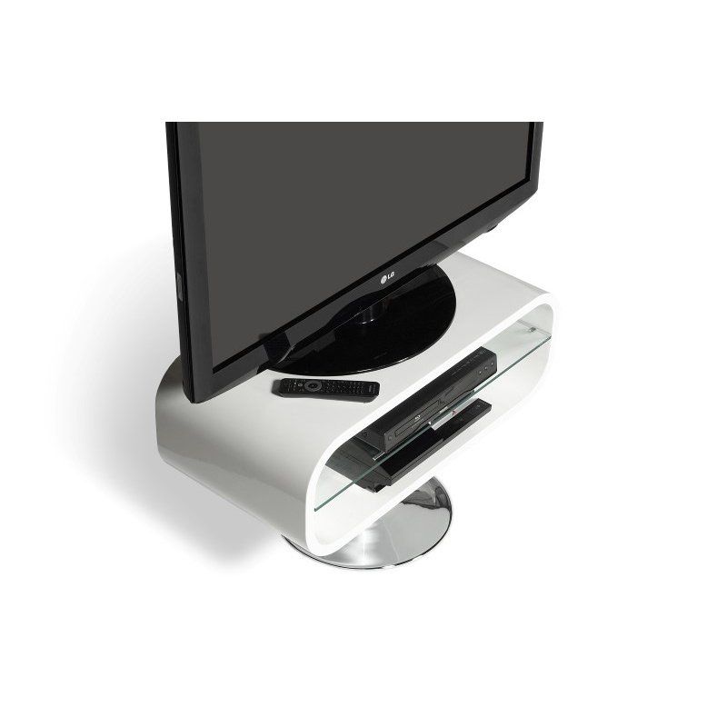 Techlink Opod Tv Stand With A High Gloss White "o" Shaped Regarding Techlink Tv Stands Sale (View 9 of 15)