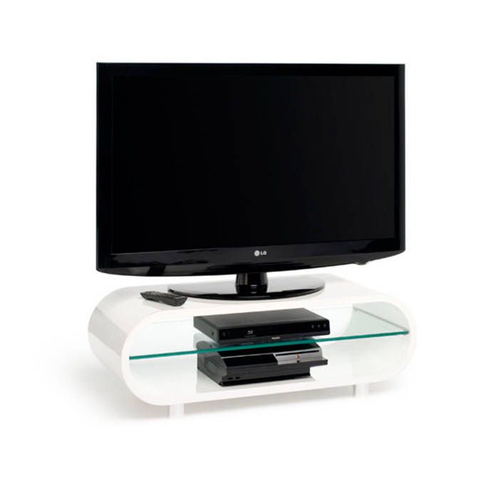 Techlink Ov95w Ovid High Gloss Retro Tv Stand – Gerald Giles For Ovid White Tv Stand (Photo 2 of 15)