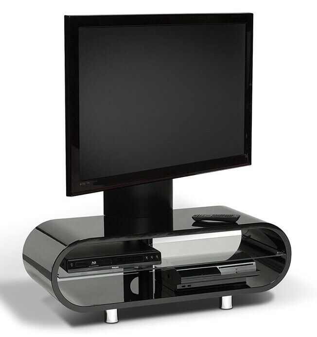 Techlink Ovid Ov95tvb Audio Visual Tv Stand Black With Throughout Techlink Arena Tv Stands (Photo 13 of 15)