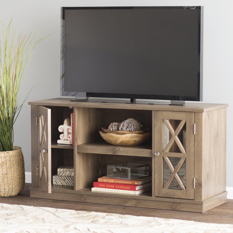 This Otto Tv Stand Can Recast Any Room As It Easily With Regard To Modern Farmhouse Fireplace Credenza Tv Stands Rustic Gray Finish (View 6 of 15)