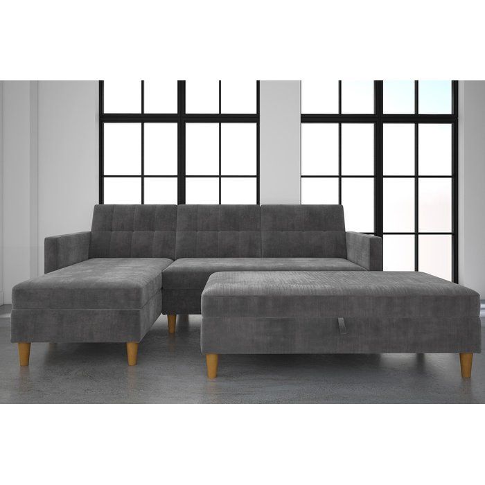 This Stigall Futon Storage Reversible Sleeper Sectional Is In Copenhagen Reversible Small Space Sectional Sofas With Storage (View 14 of 15)