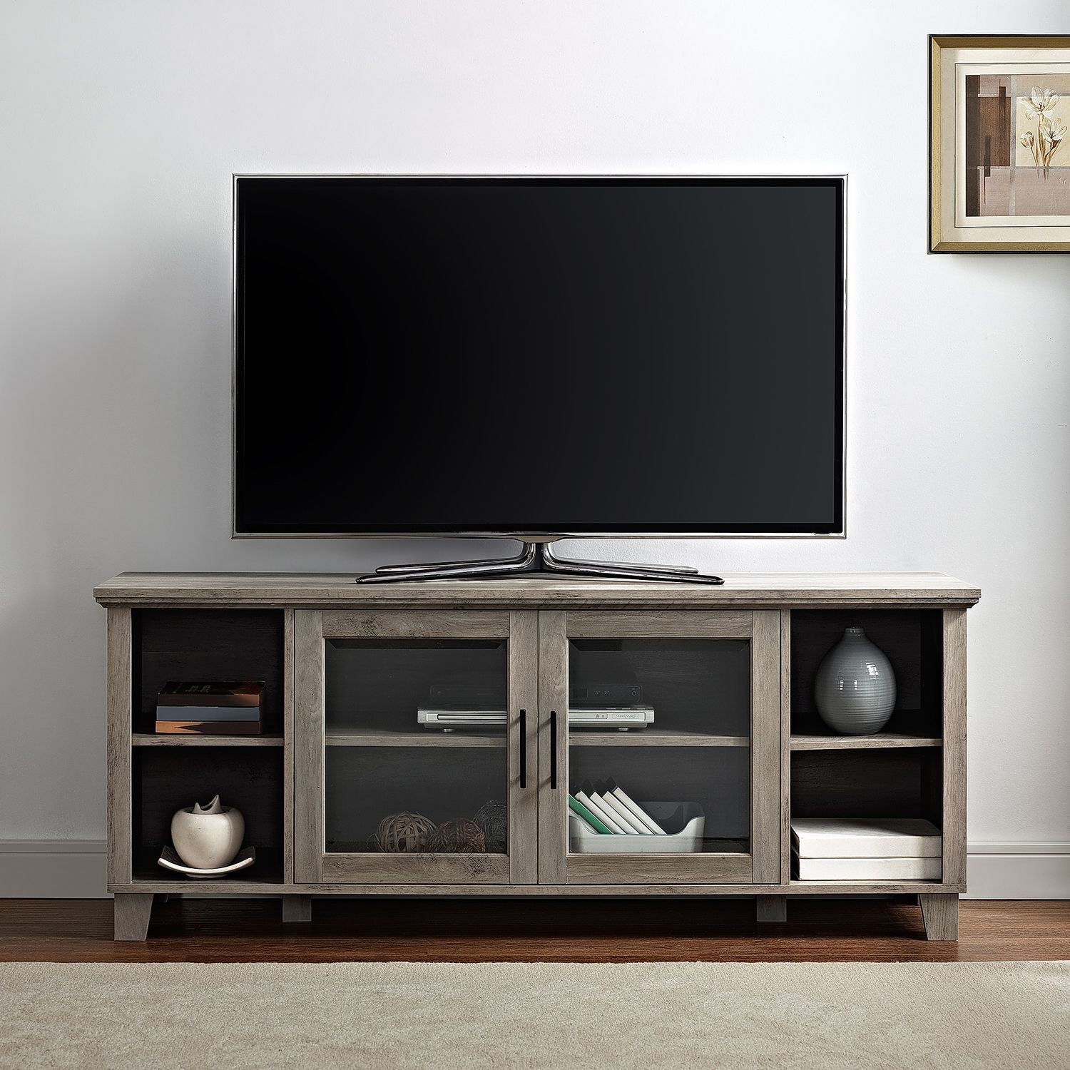 Traditional Tv Stand With Glass Doors – Pier1 Inside Traditional Tv Cabinets (View 4 of 15)