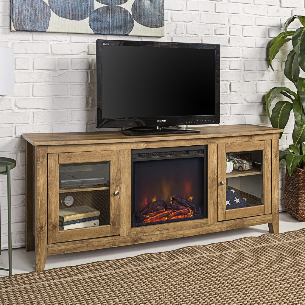 Traditional Wood Fireplace Tv Stand Down To $ (View 1 of 15)