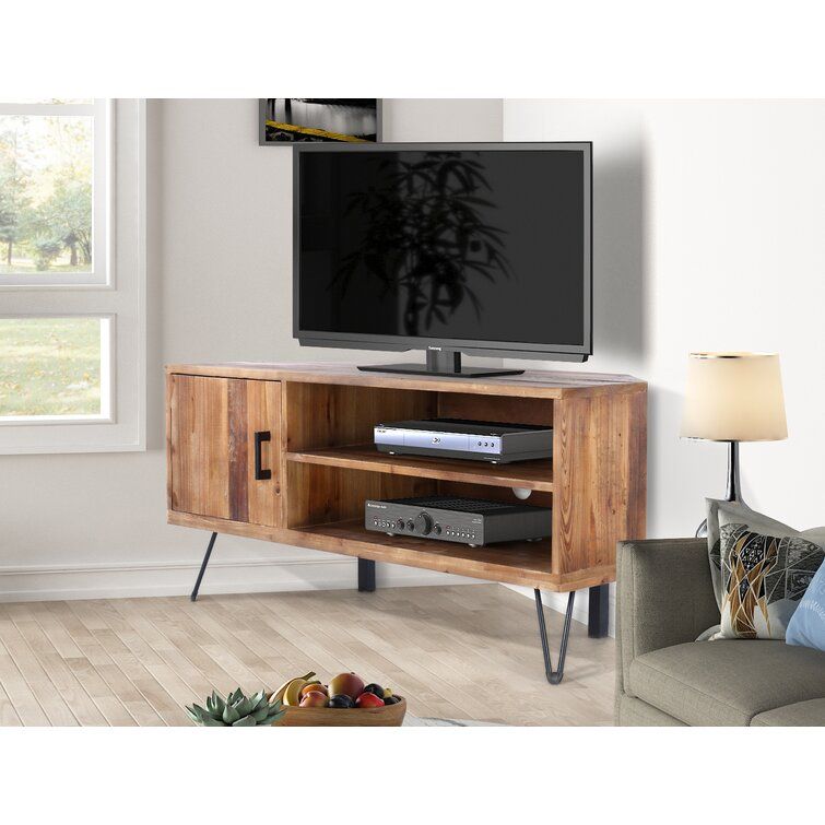Trent Austin Design® Abbott Solid Wood Corner Tv Stand For Inside Maubara Tv Stands For Tvs Up To 43&quot; (View 2 of 15)