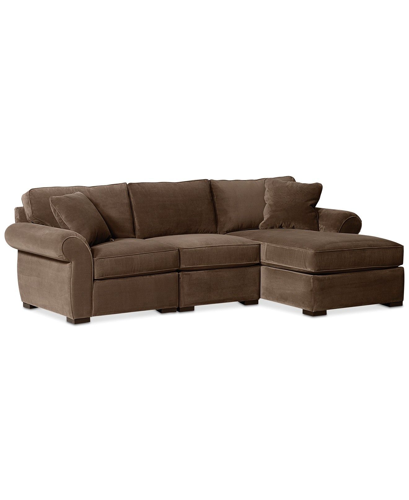 Trevor Fabric 3 Piece Chaise Sectional Sofa – Sectional Throughout Trevor Sofas (View 13 of 15)