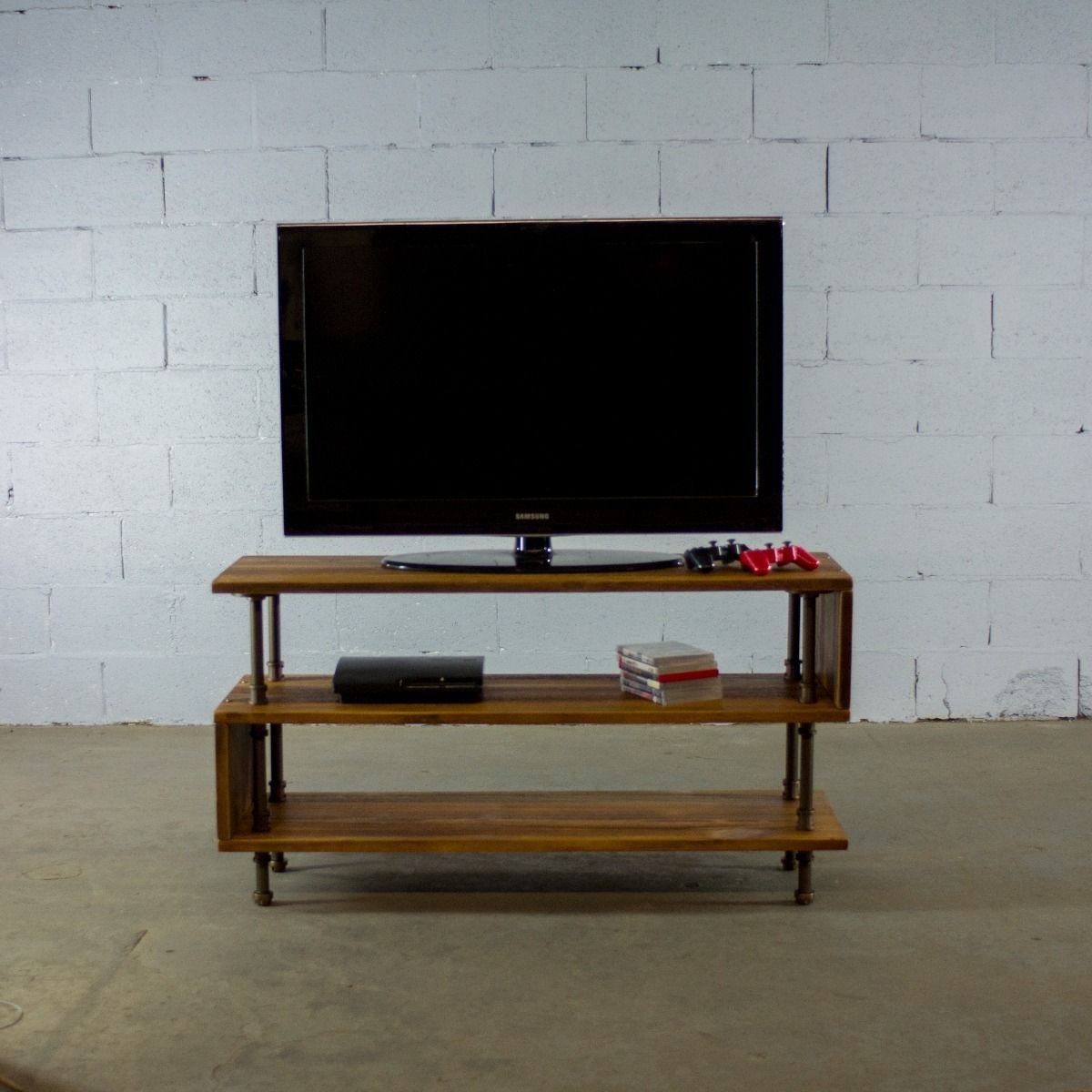 Tucson Industrial Tv Stand Regarding Hard Wood Tv Stands (View 1 of 15)