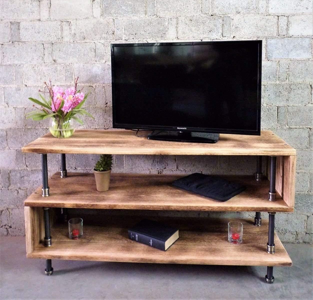 Tucson Modern Industrial Tv Stand – Onlinegnrlstore | Tv In Contemporary Wood Tv Stands (View 8 of 15)