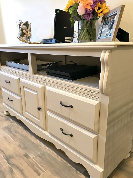 Turning A Dresser Into A Farmhouse Tv And Cable Box Stand Within Tv Stands Over Cable Box (View 15 of 15)