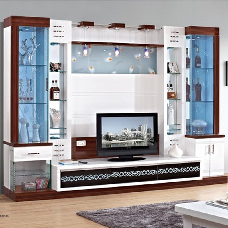 Tv Cabinet Cover Tv Cabinet Modern Brief Fashion Glass Regarding Full Wall Tv Cabinets (View 7 of 15)