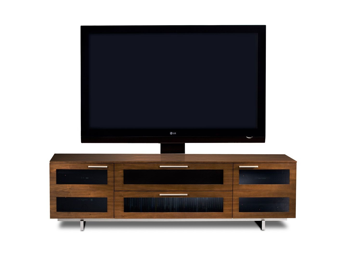 Tv Cabinet – Quad Wide | Flat Screen Tv Stand, Build A Tv Intended For Walnut Tv Stands For Flat Screens (View 4 of 15)