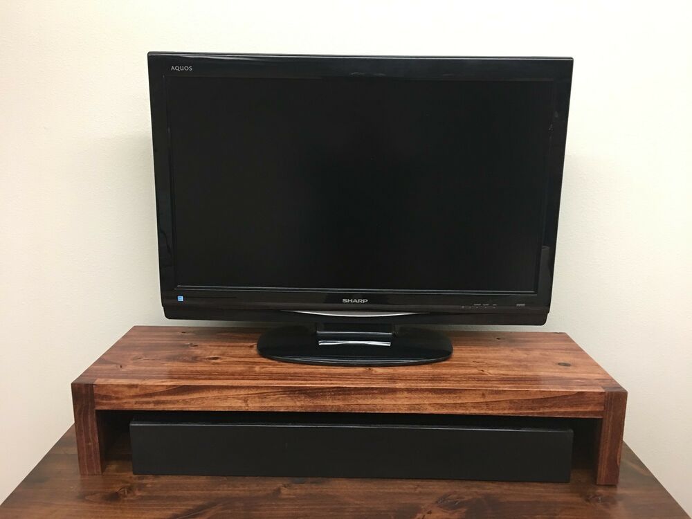 Tv Riser/laptop/soundbar Modern Stand Solid Hardwood Made Intended For Tv Riser Stand (View 11 of 15)