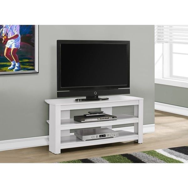 Tv Stand – 42"l / White Corner – On Sale – Overstock Inside White Corner Tv Cabinets (View 9 of 15)