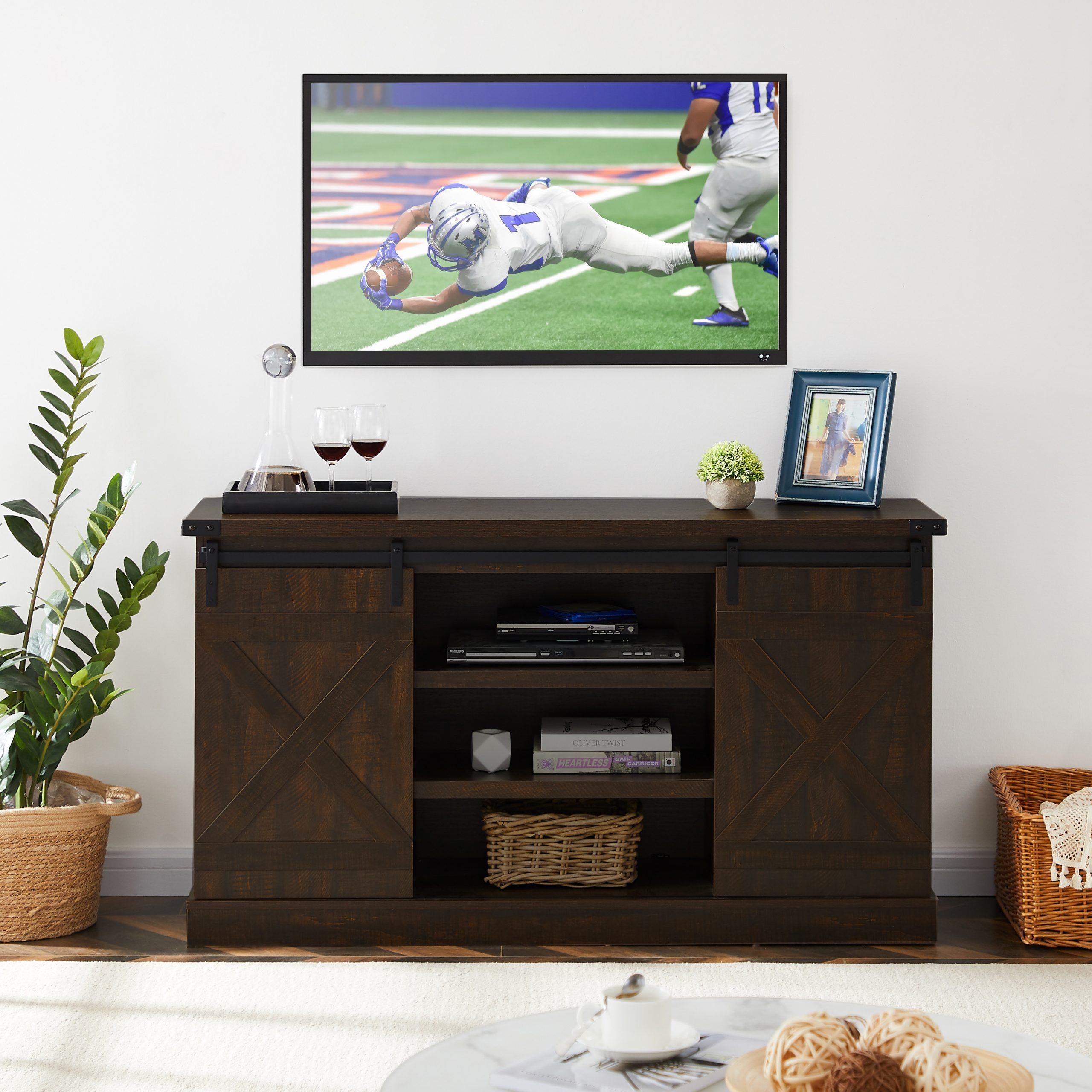Tv Stand For 40 65 Inch Tv, Modern Farmhouse Tv Stand With Inside 40 Inch Corner Tv Stands (View 1 of 15)