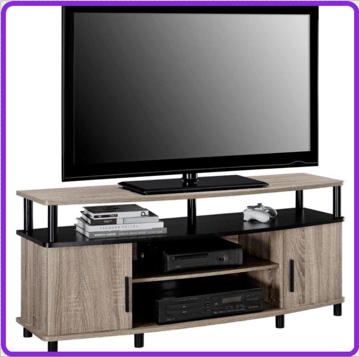 Tv Stand For 55 Inch Tv Oak W/storage Wood Compartment With Wooden Tv Stands For 50 Inch Tv (View 7 of 15)