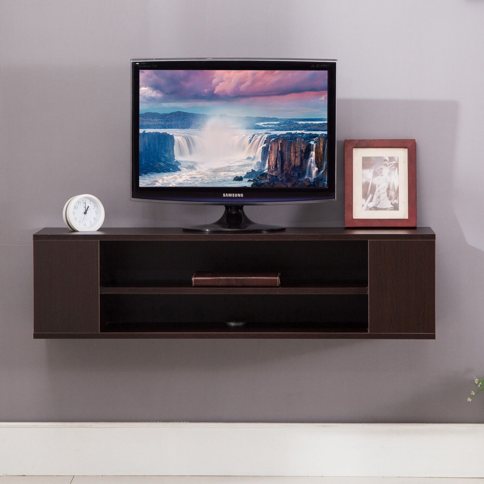 Tv Stand Mecor Floating Shelves Wall Mount Media Console Inside Off Wall Tv Stands (View 6 of 15)
