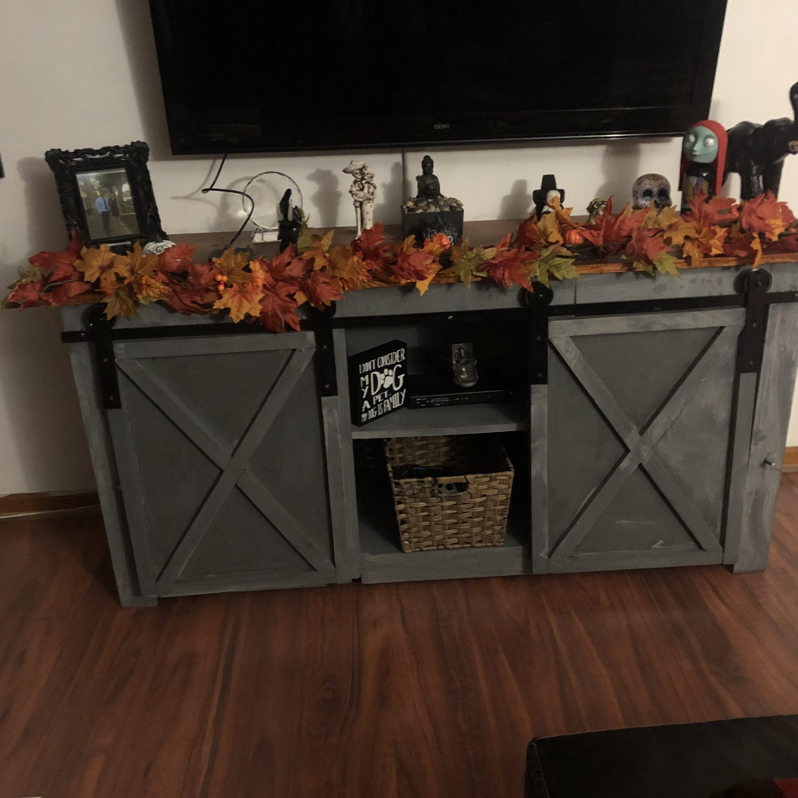 Tv Stand – Ryobi Nation Projects Regarding Farmhouse Woven Paths Glass Door Tv Stands (View 8 of 15)