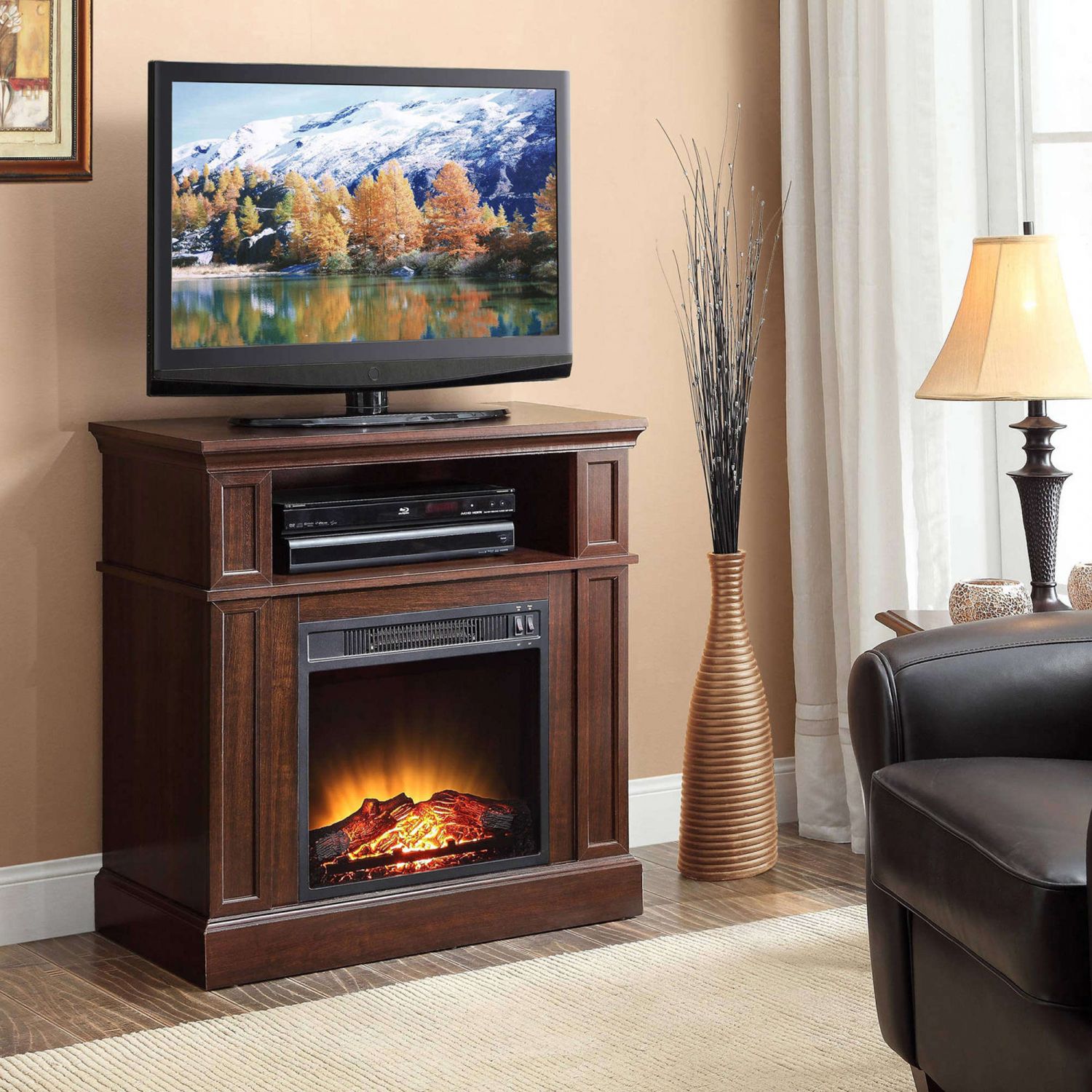 Tv Stand With Electric Fireplace 42 Inch Tvs Media Console Intended For Tv With Stands (View 6 of 15)